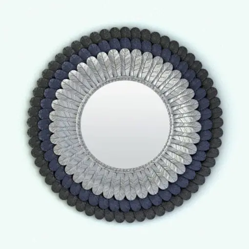 Feathers Revit Mirror Family Rendered in Revit