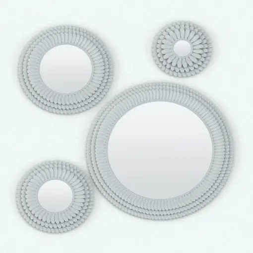 Feathers Revit Mirror Family size variations to showcase its parametric behavior.