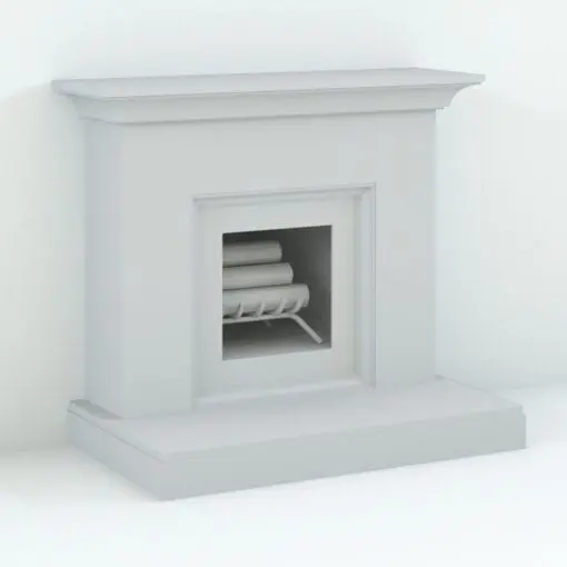 Revit wood stove rendered in ambient occlusion style.