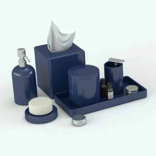 Elegant Bathroom Accessories Revit Family rendered in Vray within Revit. Add it to your bathroom designs for a polished look.