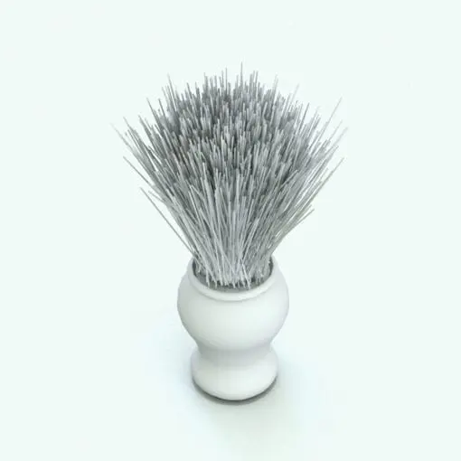 Shaving brush rendered in ambient occlusion mode.