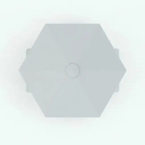 Four Sided Revit Picnic Table Family in top view. This 3D picnic table is ideal for parks, outdoor designs and more.