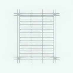 Classic Pergola Revit Family in top view and rendered in ambient occlusion mode.