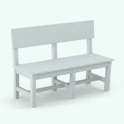 Traditional Revit Bench Family rendered in AO.