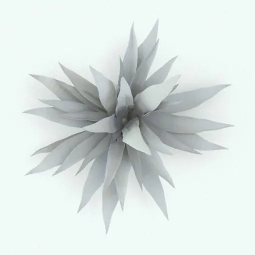Agave Revit Plant Family in top view and rendered in black and white (ambient occlusion style) to show the shapes better. This plant is fully parametric, easy to use and ready to render. Just load it into your project, and hit the render button for instant results. Don't wait any longer and add this Agave Revit Plant Family to your cart today.