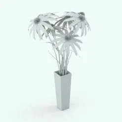 Black Eyed Susan Revit Flowers Family in 3D and rendered without any materials (ambient occlusion style) to showcase the details better. Ideal for interior or exterior design projects, this fully parametric and easy to use Revit plant will transform your spaces in just a few clicks. Don't wait any longer and add this Black Eyed Susan Revit Flowers Family to your cart today.