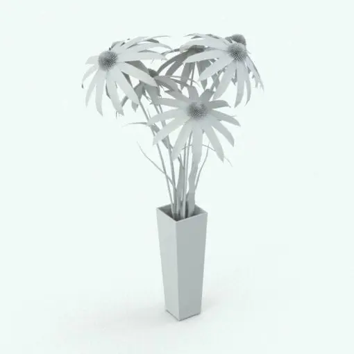 Black Eyed Susan Revit Flowers Family in 3D and rendered without any materials (ambient occlusion style) to showcase the details better. Ideal for interior or exterior design projects, this fully parametric and easy to use Revit plant will transform your spaces in just a few clicks. Don't wait any longer and add this Black Eyed Susan Revit Flowers Family to your cart today.