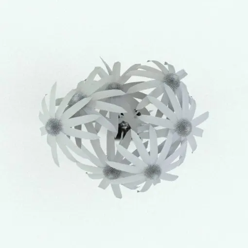 Black Eyed Susan Revit Flowers Family in top view and rendered in black and white (ambient occlusion style). Ideal for interior or exterior design projects, all our Revit plants are created with a hybrid technology that allows they to look realistic in any setting. Additionally, all our Revit plants include 3D Max, AutoCAD and Vray version so you can use them in different platforms.