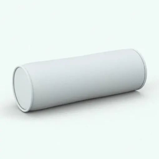 Bolster Pillow Revit Family in 3D and rendered without any materials to show the shape and details better. Ideal for modern interior design projects, this Revit family will make your renders look finished and livable! Don't waste any more time creating your own pillows, get this Bolster Pillow Revit Family today so you can streamline your design process.