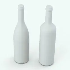 Standalone Wine Bottle Revit Family rendered in black and white and showing the two types of bottle (white and red) that are included in the parameters. Use it to dress-up your architectural spaces and add a flair of elegance. Don't let this opportunity pass and download this free Standalone Wine Bottle Revit Family today.