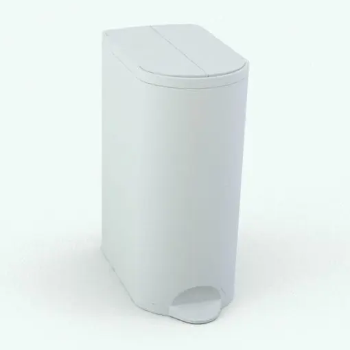 3D Butterfly Lid Trash Can Revit Family without any materials (ambient occlusion style) to see the details better. While this image doesn't show any materials, this Revit kitchen accessory family comes with pre-configured materials so you just have to insert it, select the materials and hit the render button.