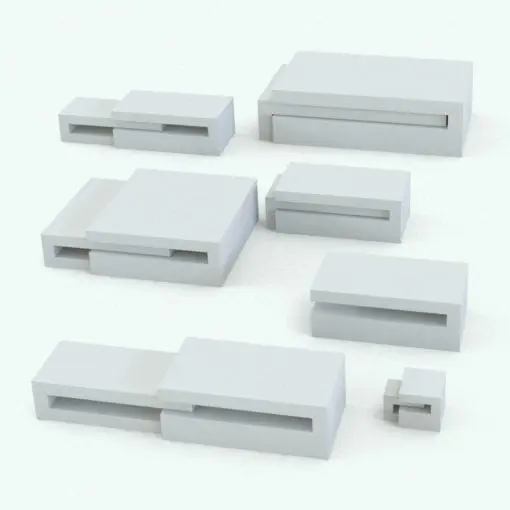 Coffee table Revit family rendered in 3D and in different sizes and configurations to showcase its parametric flexibility. Ideal for living rooms, offices, hotels and more, this Revit family will certainly make your spaces stand out. Get this coffee table Revit family now and get the side table included as well.