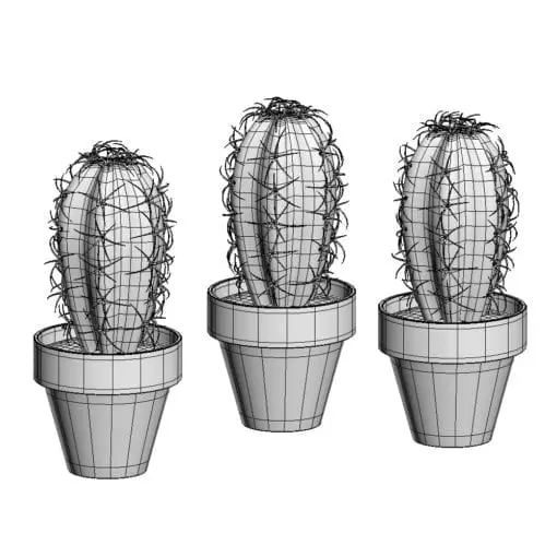 Revit Family / 3D Model - Cactus 3D Max/FBX Wireframe Meshes
