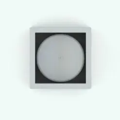 Heart Box Candle Decoration Revit Family in top view and rendered in ambient occlusion mode.