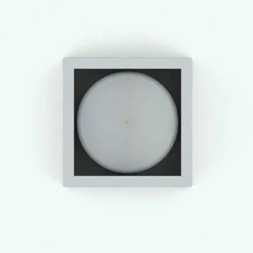 Heart Box Candle Decoration Revit Family in top view and rendered in ambient occlusion mode.