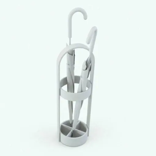 Circular Holder With Umbrella Revit Family in 3D and rendered in black and white (ambient occlusion style) to see the details better. This realistic Revit umbrella combines objects from other programs to make it look photoreal, which is a big plus in this family. Be part of the Blackbee3D family by getting this Circular Holder With Umbrella Revit Family today, and see how our high quality Revit families transform your projects.