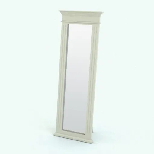 Classic Order Revit Mirror Family rendered in a light-colored finish. This fully parametric mirror is ideal for residential or commercial spaces. Don't wait any longer and add a touch of classical elegance to your 3D renderings with this Classic Order Revit Mirror Family