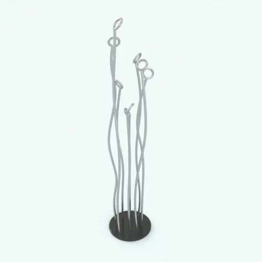 Coat Rack Loops Decoration Revit Family rendered with a black base and stainless steel metal. This decoration Revit family is ideal for hallways, mud rooms, bedrooms and more.