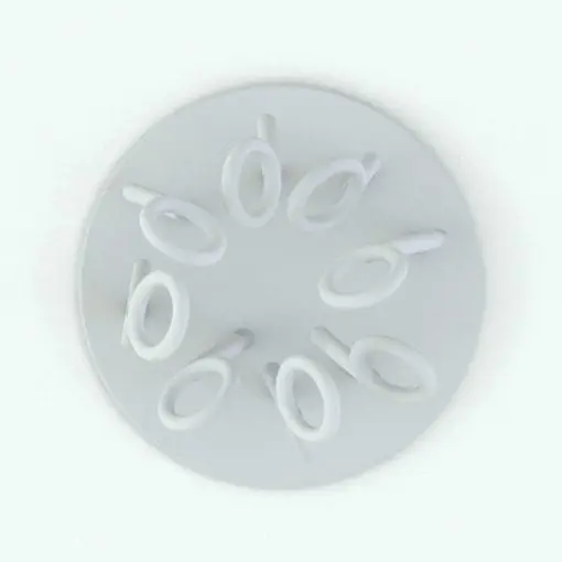 Coat Rack Loops Decoration Revit Family in top view without materials to show the details better.