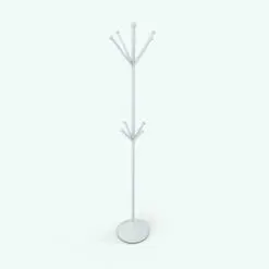 Radial Pegs Coat Rack Revit Family rendered without materials (ambient occlusion) to see the details better, but the family comes with preconfigured materials so you can just drop it in your project and render it.