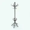 Traditional Coat Rack Revit Family rendered in full color with the included materials. Fully parametric, this Revit decor family is ideal for mud rooms, dressing rooms, hallways and more.