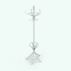 Traditional Coat Rack Revit Family rendered in black and white (ambient occlusion style) to show all the details better, but the family does include built-in materials. Don't waste any more time and get this Revit decor family now to make your renders stand out.