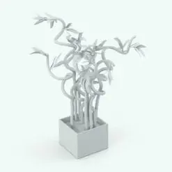 Curly Bamboo Revit Plant Family in 3D and rendered without any materials to showcase the shapes better. This Revit family is fully parametric, easy to use and ready to render. Just load it into your Revit project, select the size you need and hit the render button for instant results. Don't wait any longer and streamline your workflow with this Curly Bamboo Revit Plant Family today.