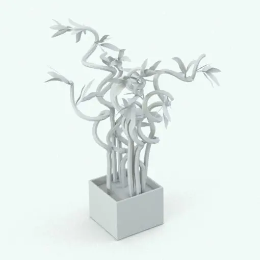 Curly Bamboo Revit Plant Family in 3D and rendered without any materials to showcase the shapes better. This Revit family is fully parametric, easy to use and ready to render. Just load it into your Revit project, select the size you need and hit the render button for instant results. Don't wait any longer and streamline your workflow with this Curly Bamboo Revit Plant Family today.