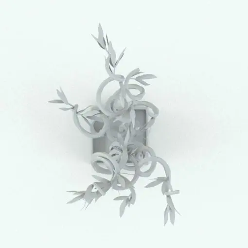 Curly Bamboo Revit Plant Family in top view and rendered in black and white (ambient occlusion style) to showcase the details better. Ideal for modern or classic interior design projects, this fully parametric Revit plant will elevate your projects and 3D renderings to the new heights.