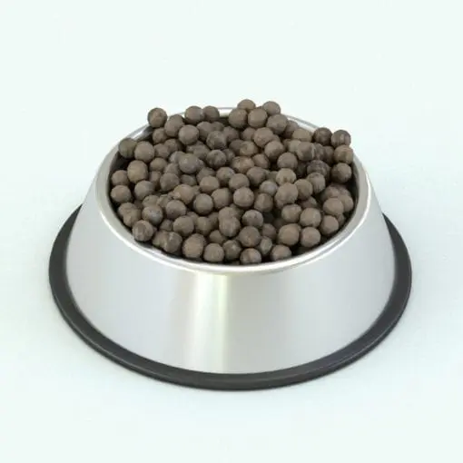 3D Revit Dog Bowls Family rendered in stainless steel material with black rubber accents. Dog food color matches the most common dog food colors. This Revit parametric family is ideal for pet-friendly projects that need an extra touch of cuteness.
