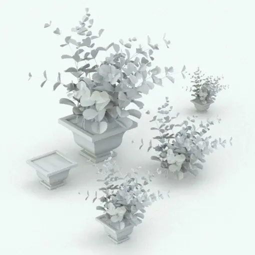 Eucalyptus Revit Planting Family in different sizes and configurations to showcase its parametric flexibility. Ideal for modern, contemporary or even classic interior design projects, this Revit plant family is the perfect complement to make your 3D renderings and Revit projects stand out.