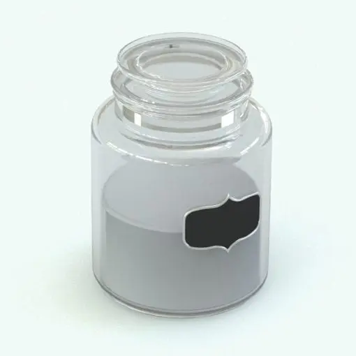 Glass Container Revit Kitchen Accessory Family rendered in full color. Ideal for kitchen 3D renders, this decoration Revit family will transform your spaces into livable spaces that stand out.
