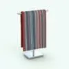 Minimalistic Hand Towel Revit Family With Holder rendered in full color.