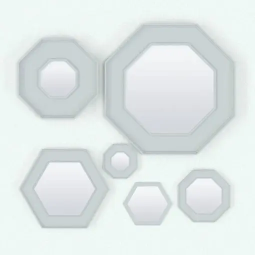 Hexagonal-Octagonal Revit Mirror Family in different sizes and configurations to showcase its parametric behavior. Ideal for modern and bold interior design projects, this mirror will become a center piece in your design. Get this Hexagonal-Octagonal Revit Mirror Family today and see for yourself.