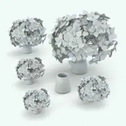 Hydrangeas Revit Plant Family in different sizes and configurations to showcase its parametric flexibility. As you can see on the picture, this Revit plant can be used together (plant and pot) or separately, in case you want to mix and match plants/pots from any other of our Revit plants families. Don't wait any longer and be part of the Blackbee3D family.