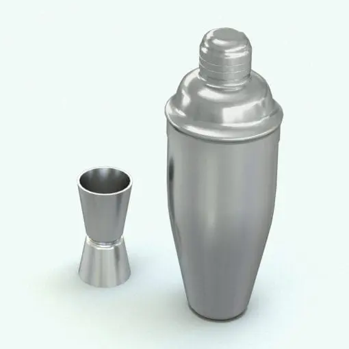 3D Martini Shaker Decoration Revit Family rendered with a stainless steel finish. This Revit family is fully parametric and ready to render.