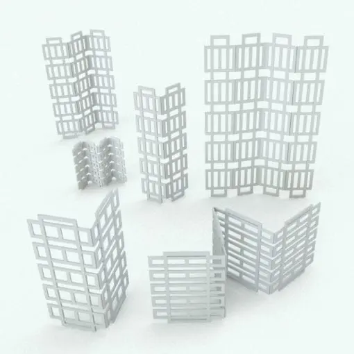 Modern Squares Revit Folding Partition Family in different sizes and configurations to showcase its parametric versatility. Packed with parameters to change its dimensions, angles, materials and more, this Revit Folding Partition Family is truly a gem! Get it now and see for yourself.