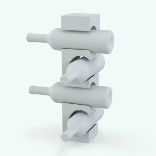 Modern Tower Wine Rack Revit Family rendered in 3D and in black and white (ambient occlusion style) to show all the details better. This family is fully parametric, easy to use and render-ready. Just load it into your project, load the provided textures (or use your own) and hit the render button! Don't wait any longer and get this Modern Tower Wine Rack Revit Family today!