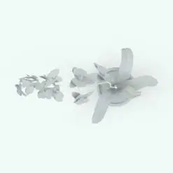Orchids Revit Plant Family in top view and rendered in black and white (ambient occlusion style) to showcase the details better. This Revit plant is fully parametric, easy to use and ready to render. Just load it into your project, select the materials (in case you want to customize them) and hit the render button for instant results. Don't wait any longer and get this Orchids Revit Plant Family today.