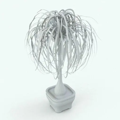 Ponytail Palm Revit Plant Family in 3D and rendered without any materials to showcase the shapes better. Ideal for any style or interior design project, this Revit plant will elevate your renders to new heights. With parameters to change its size, materials and visibilities, this Ponytail Palm Revit Plant Family will streamline your workflow in just a few clicks.