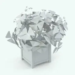 Purple Shamrock Revit Plant Family in 3D and rendered in black and white (ambient occlusion style) to showcase the shapes and details better. Ideal for centerpieces, office decorations, kitchen decor and more, this realistic Revit plant family will make your renders stand out in just a few clicks.