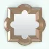 Quatrefoil Revit Mirror Family rendered in a light-colored wood finish. This elegant family is ideal for modern and contemporary spaces. Use it in living rooms, bedrooms, hallways, office spaces or even retail designs, this Revit mirror family will certainly make a statement!
