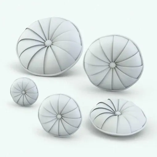 Folded Round Revit Cushion Family in different sizes and angles to showcase its parametric flexibility. This family, while shown in black and white on this image, does come with the materials/textures shown on the main image of this product, so you can just insert it into your Revit project, load the textures and hit the render button. Don't let this opportunity pass and add this Folded Round Revit Cushion Family to your cart today.