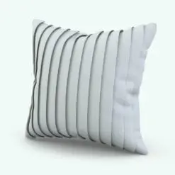 Folded Square Revit Cushion Family in 3D and rendered in black and white (ambient occlusion style) to show the details and folds better. This family is fully parametric and it will allow you to change the size, materials and angle to suit any of your projects. Ideal to add a touch of livability to your 3D renders, this square Revit cushion family will take your projects to the next level.