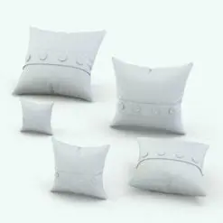Square Revit Cushion With Middle Buttons Family shown in different sizes and configurations (angles) to showcase its parametric versatility. Ideal for living rooms, bedrooms, TV rooms and more, this realistic-looking Revit family will take your 3D renderings to the next level in just a few clicks. Get this Square Revit Cushion Family today and see for yourself.