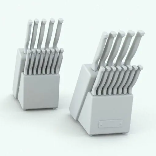 3D Knife Block Kitchen Decoration Revit Family with and without the badge. This family includes the materials shown on the main image so you can just load it into your project, connect the materials and render. Get this Revit decor family now and take your renders to the next level.