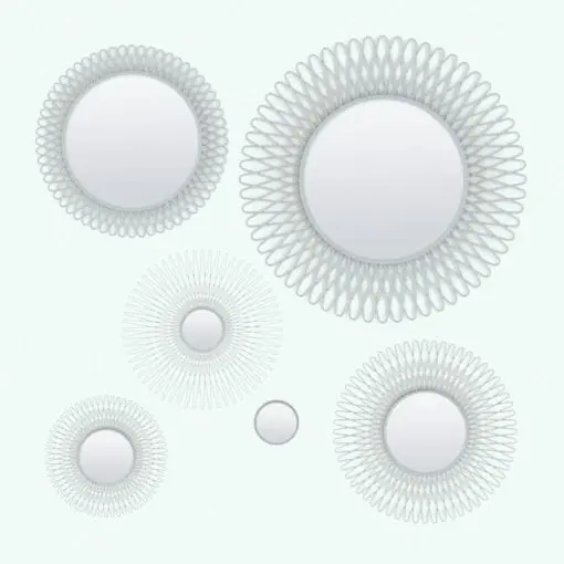 V-Shapes Wall Mirror Revit Family in different sizes and configurations to showcase its parametric versatility. Ideal for mud rooms, hallways, living rooms, bedrooms, offices spaces and more, this Revit mirror family will make your walls stand out.