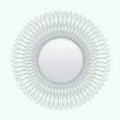 V-Shapes Wall Mirror Revit Family in front view and rendered in black and white colors (ambient occlusion style) to show the details better. This fully parametric Revit mirror family is the perfect solution to create accent walls and to make your 3D renderings stand out. Don't wait any longer and add it to your cart today!