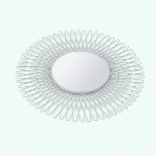 V-Shapes Wall Mirror Revit Family in a different 3D view to show the thickness of the frame. Ideal for modern or eclectic interior design projects, this family will elevate your projects and make them look livable and finished. Add this V-Shapes Wall Mirror Revit Family to your cart today and see for yourself.