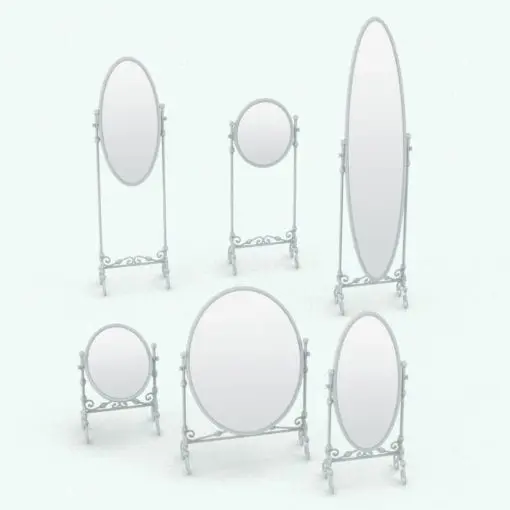 Volutes Cheval Revit Mirror Family in different sizes and configuration to showcase its parametric flexibility. Ideal for residential, commercial or retail spaces, this family will make your renders stand out from the crowd. Don't wait any longer and add this Volutes Cheval Revit Mirror Family to your Revit assets now.